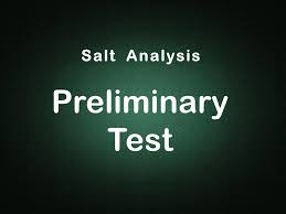 Salt Analysis Preliminary Tests Edunovus Online Smart Practicals