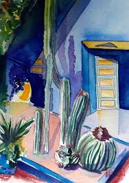 Jardin Majorelle Mosaic Wall Art Painting Art