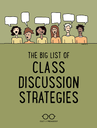 The sheets can be printed and laminated so that pupil's can help themselves for independent continuation of work in class. The Big List Of Class Discussion Strategies Cult Of Pedagogy
