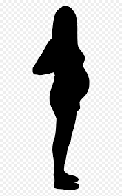 She is unrecognizable and showing thumbs down silhouette of a woman kneeling down and searching. Pregnant Woman Silhouette Curvy Woman Silhouette Hd Png Download Vhv