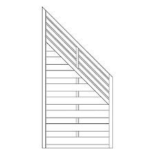 Noblewood Sylt Sichtschutz Abschlusselement 90 X 180 Cm Abgeschragt Weiss Bauhaus Bauhaus Haus Sichtschutz