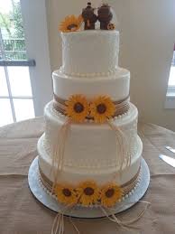 Sunflowers and roses wedding cake. Full Cakes Gallery E And E Special Events