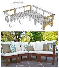 I used common 2x6 pine and 1x6 spruce to build this outdoor sofa to make it an affordab. Simple Modern Outdoor Sectional Armless Piece With Corner End Option Ana White