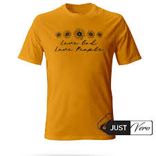 Love God Love People Gold Yellow T Shirt Size Xs 5xl Unisex For Men And Women Yellow T Shirt Shirts T Shirt