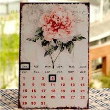 Shabby Chic Vintage Style Metal Iron Calendar Home Decoration Back To Past Style In Crafts From Home Garden On Calendar Home Vintage Shabby Chic Shabby Chic