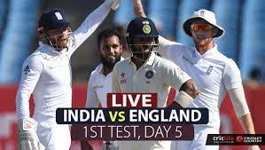 England tour of india 2020/21, india vs england live streaming on webcric. Live Cricket Score India Vs England 1st Test Day 5 At Rajkot India Toil To Earn A Draw Cricket Country