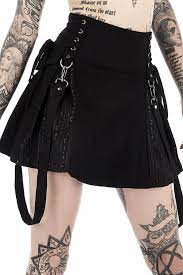 Killstar Sinister Scouts Bondage Gothic Punk Alternative Mini Skirt  K-SKR-F-2724 | eBay