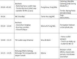 Maybe you would like to learn more about one of these? Rundown Detail Acara Lamaran