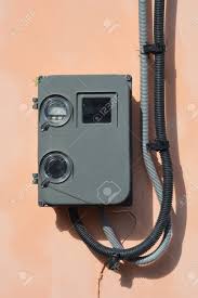 Homes typically have several kinds of home wiring, including electrical wiring for lighting and power distribution, permanently installed and portable appliances, telephone, heating or ventilation system control, and increasingly for home theatre and computer networks. Electric Power Meter Outdoor House Watt Hour Electric Meter Stock Photo Picture And Royalty Free Image Image 88439284