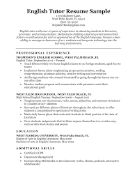 According to it resume samples, resume objective must list the skills of the candidate, most useful for the growth of the firm you're applying to. English Tutor Resume Sample Resume Companion