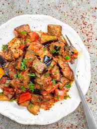 Turkish Aubergine In Tomato Sauce Soslu Patlican Recipe Aubergine Recipe Turkish Vegetables Turkish Recipes