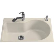 Double basin porcelain over cast iron farm house sink. Kohler K 5986 2 55 Innocent Blush Single Basin Cast Iron Kitchen Sink From The Entree Series Faucetdirect Com