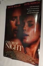 Lauren christy the color of the night. 1994 Color Of Night Movie D S One Sheet Movie Poster Bruce Willis And Jane March