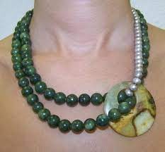 Jade Pearl Necklace Dalia Koss Beaded Jewelry Bead Jewellery Beaded Necklace