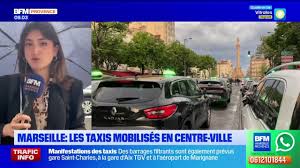 Photo Marseille : les taxis mobiliss en centre-ville