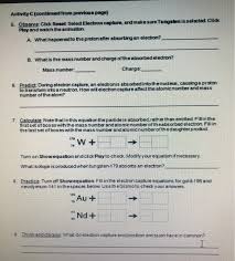 There could be some typos (or mistakes) below (html to pdf converter made them): Solved Activity C Continued From Previous Page 5 Observ Chegg Com