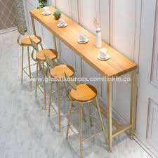 We present the lovely and versatile, kitchen bar table collection.tall, long, seating 2 or 4 comfortably, these gorgeous bar tables can be attached to an existing surface, or freestanding. China Customized Size Solid Pine Wood Top Table Metal Frame Bar Counter On Global Sources Counter Table Bar Stool Table