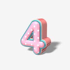 Creative 3d Stereo Pink Cute Rose Gold Art Number 4 4 Clipart Creative Three Dimensional Characters Png Transparent Clipart Image And Psd File For Free Downl Arte De Oro Feliz Dia Nino Png
