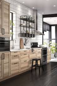 Grey kitchen cabinets with wooden countertops ikea bedside tables. Ikea Natural Wood Kitchen Cabinets Home And Aplliances