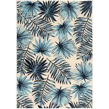 Maybe you would like to learn more about one of these? Hanover Tropical Palm Leaf Blue 5 Ft X 8 Ft Indoor Outdoor Area Rug Hanrg5x8plm Blu The Home Depot