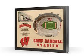Wisconsin Badgers Camp Randall Stadium 3d Wood Stadium Replica 3d Wood Maps Bella Maps