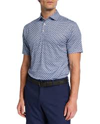 Mens Motorcycle Print Polo Shirt