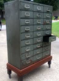 Wonderful Vintage 27 Drawer Metal Cabinet By Cole Steel On Rolling Mahogany Base Ca 1950 Soft Lighting Metal Cabinet Light In The Dark