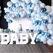Buy Blue Balloon Arch 127pcs Balloon Garland Arch Kit Baby Shower Balloon Arch Blue And White Silver Confetti Latex Balloons Online In El Salvador B0915yhstf
