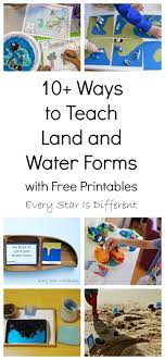 10 Ways To Teach Land And Water Forms Teaching Geography Montessori Lessons Teaching