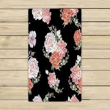 They're soft, absorbent, and surprisingly affordable. Abphqto Bright Cream Roses Pink Red Peonies Black Towels Beach Bath Pool Sprot Travel Hand Spa Towel 16x28 Inch Walmart Com Walmart Com