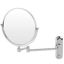 Scissor arm chrome wall mounted magnifying mirror with 7x magnification.huge 20cm diameter double sided mirror. Uniquebella Shaving Mirror Wall Mounted Bathroom Mirrors Makeup Vanity Magnifying Round Mirror 10x 8 Inch Two Sided Extendable Arm For Bedroom 360 Rotatable Shaving Mirrors