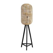 140 cm tripod stehlampe ogata bloomsbury market schirmfarbe braun stehlampe lampe rattan