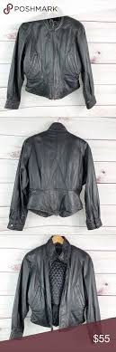 S55 Vintage Wilson Leather Black Bat Wing Jacket Wilsons Leather Black Bat Wilsons Leather Jacket