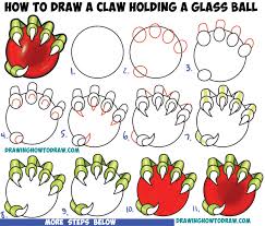 Students can look at the packet and follow steps to draw a dragon. How To Draw A Dragon S Claw Holding A Glass Ball Easy Step By Step Drawing Tutorial For Kids And Beginners How To Draw Step By Step Drawing Tutorials