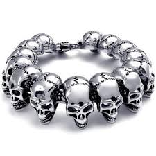 Konov Jewelry Stainless Steel Large Gothic Skull Biker Men S Bracelet 34 99 80 Of Stainless Steel Skull Bracelet Stainless Steel Bracelet Men Skull Bracelet