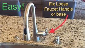 Remove the handle setscrew (located under the lever) with a. Tighten Loose Faucet Handle And Base Moen Faucet Kitchen Bathroom Youtube