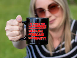 I Am Fluent in Three Languages 11oz Coffee Mug, Funny Gift, Funny Boss,  Coffee Drinker Gift, Coworker, Sarcastic Mug, Novelty, Motivational