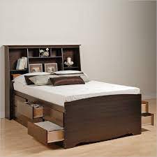 Consider a storage bed when shopping for beds with storage needs for your bedroom, at one way furniture. Prepac Manhattan Tall Queen Bookcase Platform Storage Bed In Espresso Finish Bed With Drawers Underneath Bed Frame With Storage Beds For Small Spaces