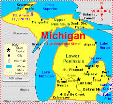 Detailed information for port of great lakes, us grl. Michigan Facts Map And State Symbols Enchantedlearning Com