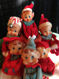 Vintage Christmas Elves I Have A Bunch Of These That I Hide All Over The House At Christmas Reminds Me Of Chr Retro Christmas Old Christmas Vintage Christmas