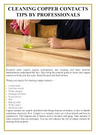 Spray a coating of the electrical grease/contact lubricant. Cleaning Copper Contacts Tips By Professionals