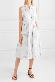 J Crew Maison Embellished Embroidered Cotton Poplin Midi Dress Dresses Nice Dresses White Midi Dress
