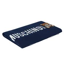 Cloud island blue whale baby security blanket lovey anchor satin target #cloudisland. Moschino Navy Blue Logo Baby Blanket Baby From Junior Couture Uk