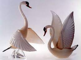 Murano Glass Swan Sculptures