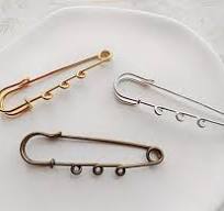 Silver Plated Safety Pin Brooch: Iron Pendant Finding (5pcs ...