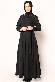 Tesettur Elbise Omuz Apoletli Siyah 7795 Tesettur Elbise Pinterest Moda And Fashion
