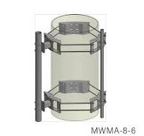 Monopole Microwave Mount Kit w/ 8" Stand-Offs - Newave Tower ...