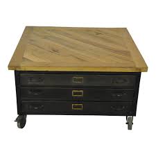 Accent your living room with a coffee, console, sofa or end table. Industrial Square File Cabinet Coffee Table Circa 1930 For Sale At 1stdibs