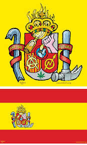 God save the queen king lyrics words united kingdom. God Save The King New Spanish Flag Cartoon Movement