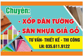 Xốp dán tường, Sàn nhựa giả gỗ giá rẻ tại Bắc Giang